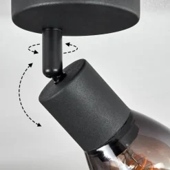 Medelim Plafonnier, Spot de plafond Noir, 1 lumière