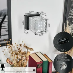 Medvik Applique murale LED Noir, 1 lumière