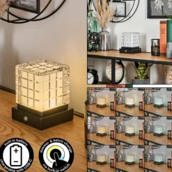 Medvik Lampe à poser LED Noir, 1 lumière