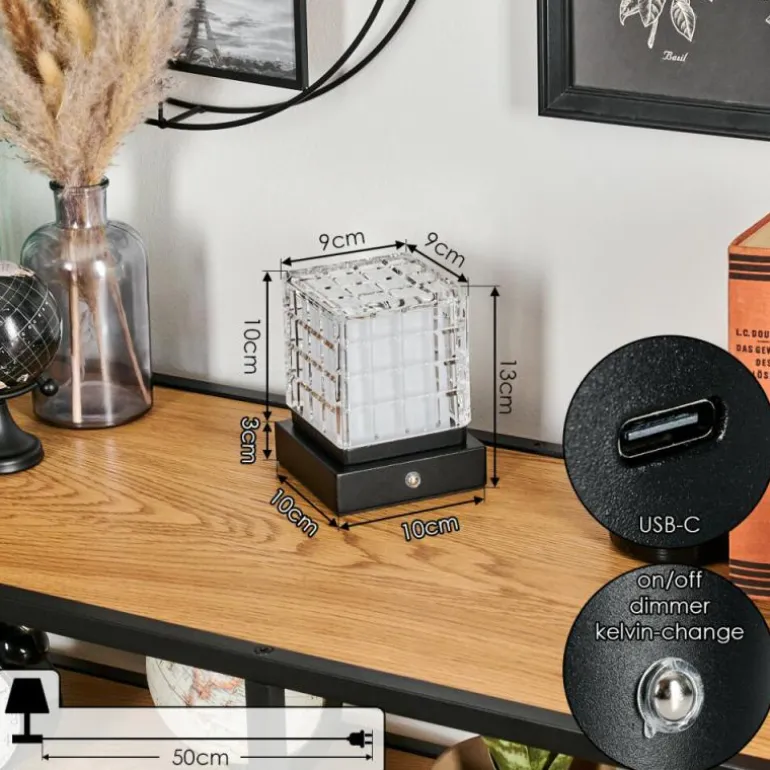 Medvik Lampe à poser LED Noir, 1 lumière