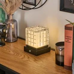 Medvik Lampe à poser LED Noir, 1 lumière