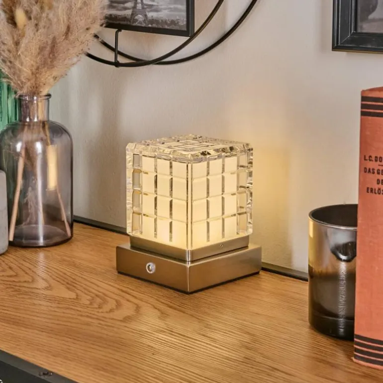 Medvik Lampe à poser LED Nickel mat, 1 lumière