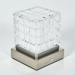 Medvik Lampe à poser LED Nickel mat, 1 lumière