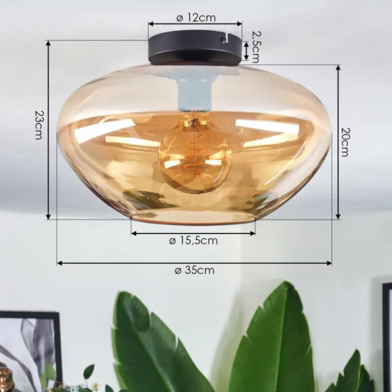 Mertola Plafonnier Ambre, 1 lumière