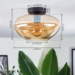 Mertola Plafonnier Ambre, 1 lumière