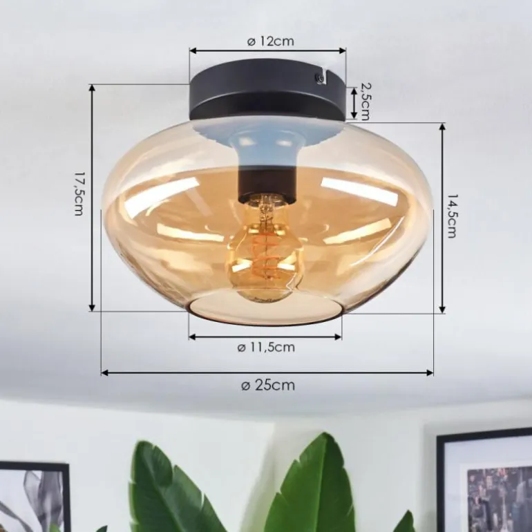 Mertola Plafonnier Ambre, 1 lumière