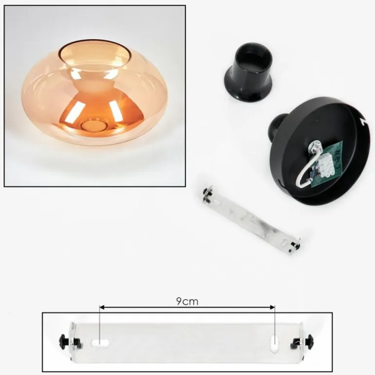Mertola Plafonnier Ambre, 1 lumière