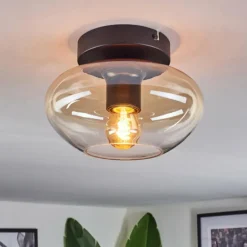 Mertola Plafonnier Ambre, Clair, 1 lumière