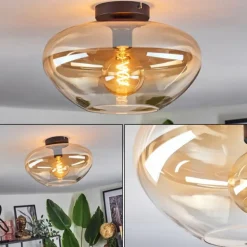 Mertola Plafonnier Ambre, Clair, 1 lumière