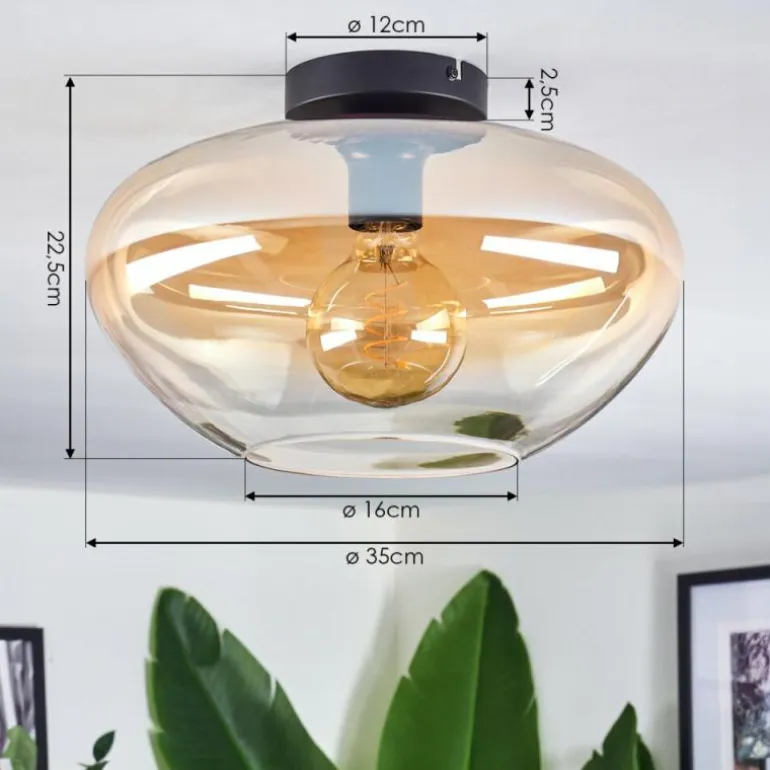 Mertola Plafonnier Ambre, Clair, 1 lumière