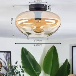 Mertola Plafonnier Ambre, Clair, 1 lumière