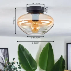 Mertola Plafonnier Ambre, Clair, 1 lumière
