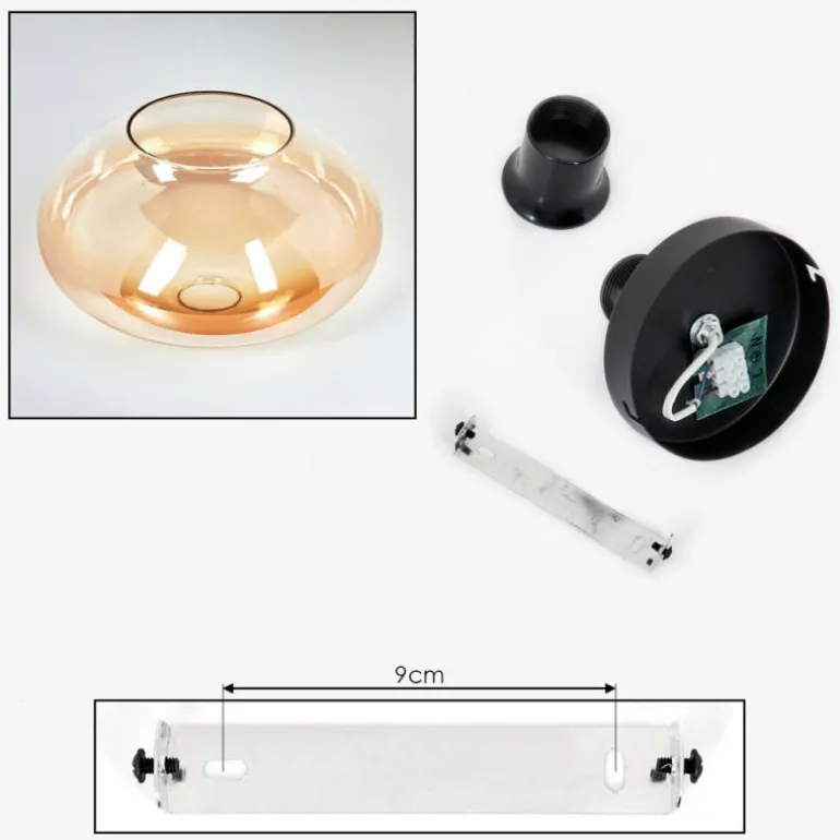 Mertola Plafonnier Ambre, Clair, 1 lumière
