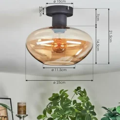 Mertola Plafonnier Ambre, 1 lumière