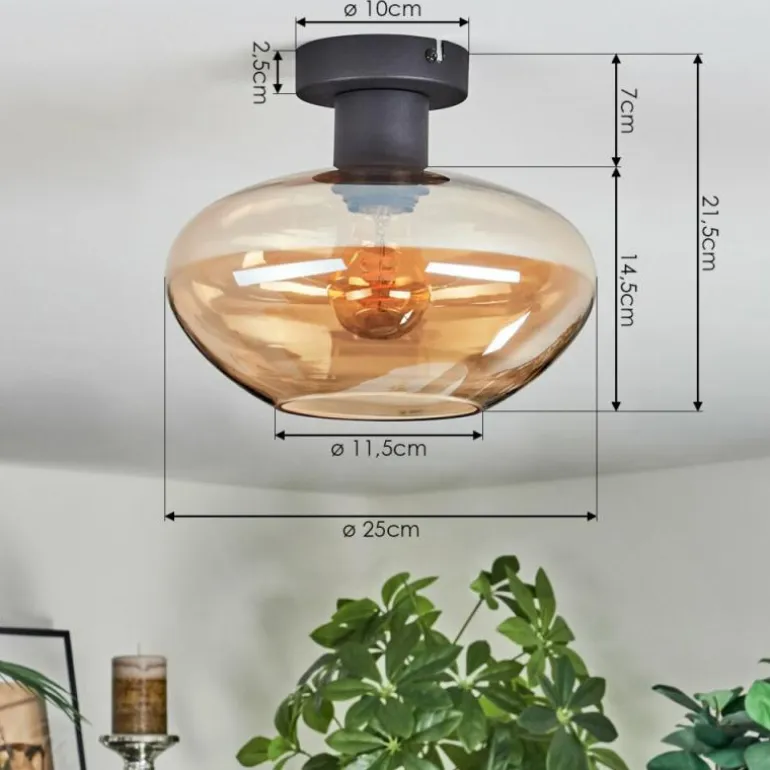 Mertola Plafonnier Ambre, 1 lumière