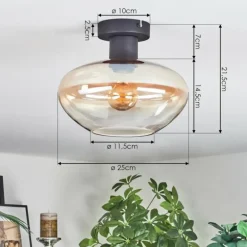 Mertola Plafonnier Ambre, Clair, 1 lumière
