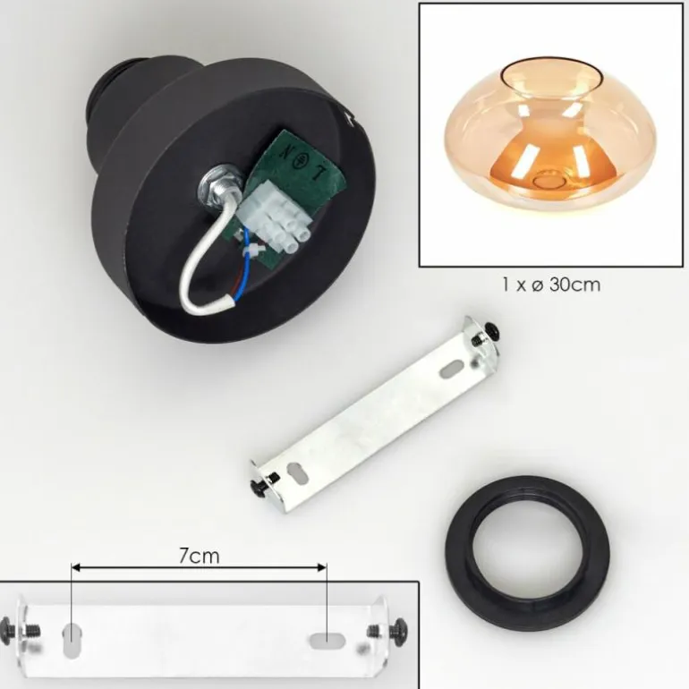 Mertola Plafonnier Ambre, 1 lumière