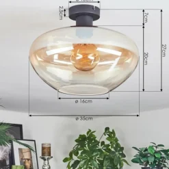 Mertola Plafonnier Ambre, Clair, 1 lumière