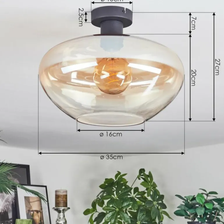 Mertola Plafonnier Ambre, Clair, 1 lumière