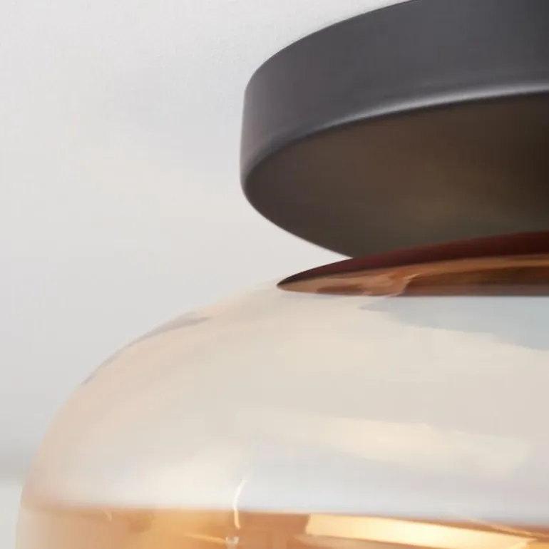 Mertola Plafonnier, Boule lumineuse Ambre, 1 lumière