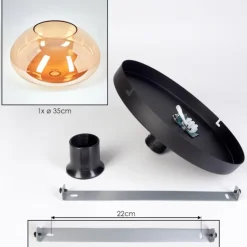 Mertola Plafonnier, Boule lumineuse Ambre, 1 lumière