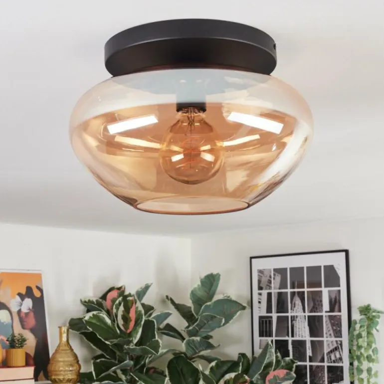 Mertola Plafonnier, Boule lumineuse Ambre, 1 lumière
