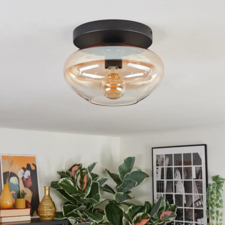 Mertola Plafonnier, Boule lumineuse Ambre, Clair, 1 lumière