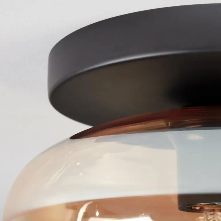 Mertola Plafonnier, Boule lumineuse Ambre, Clair, 1 lumière