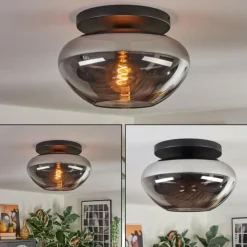 Mertola Plafonnier, Boule lumineuse Fumé, 1 lumière