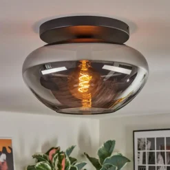 Mertola Plafonnier, Boule lumineuse Fumé, 1 lumière