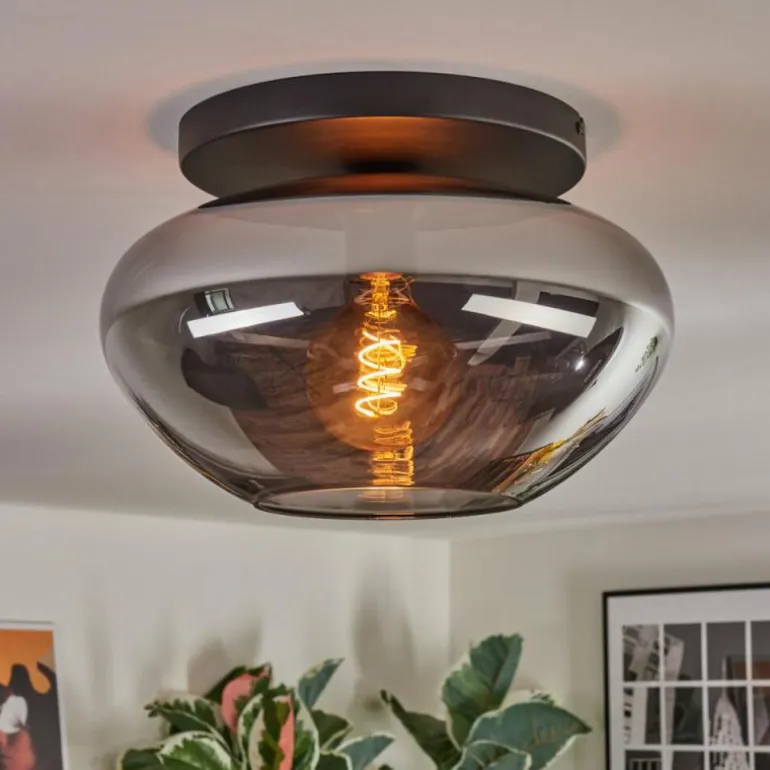 Mertola Plafonnier, Boule lumineuse Fumé, 1 lumière