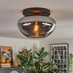 Mertola Plafonnier, Boule lumineuse Fumé, 1 lumière