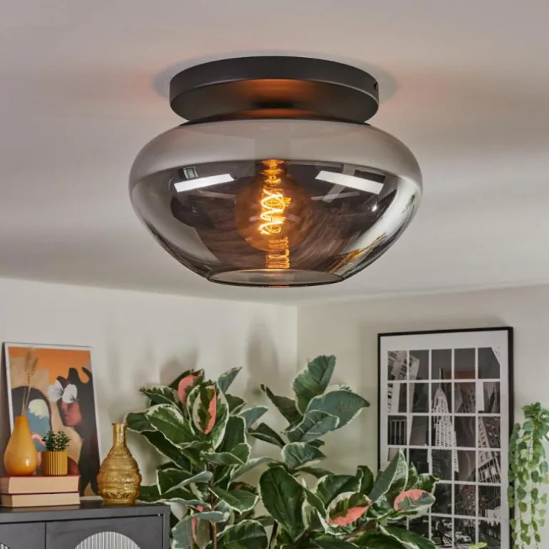 Mertola Plafonnier, Boule lumineuse Fumé, 1 lumière