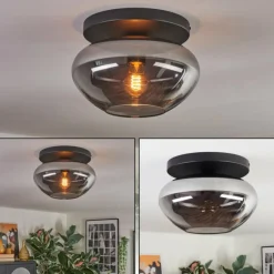 Mertola Plafonnier, Boule lumineuse Fumé, 1 lumière
