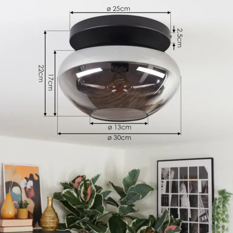 Mertola Plafonnier, Boule lumineuse Fumé, 1 lumière