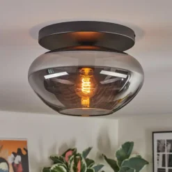 Mertola Plafonnier, Boule lumineuse Fumé, 1 lumière