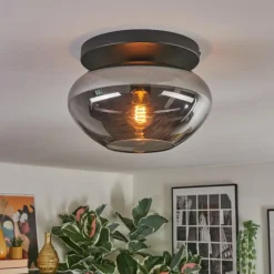 Mertola Plafonnier, Boule lumineuse Fumé, 1 lumière