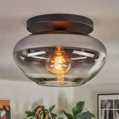 Mertola Plafonnier, Boule lumineuse Clair, Fumé, 1 lumière