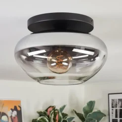 Mertola Plafonnier, Boule lumineuse Clair, Fumé, 1 lumière