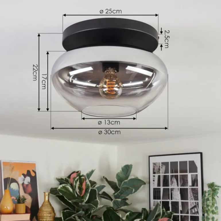 Mertola Plafonnier, Boule lumineuse Clair, Fumé, 1 lumière