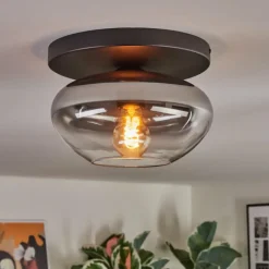 Mertola Plafonnier, Boule lumineuse Clair, Fumé, 1 lumière