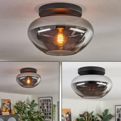 Mertola Plafonnier, Boule lumineuse Fumé, 1 lumière