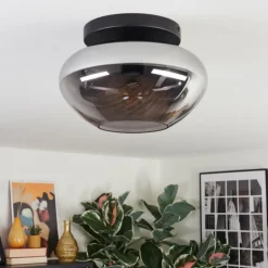 Mertola Plafonnier, Boule lumineuse Fumé, 1 lumière