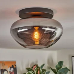 Mertola Plafonnier, Boule lumineuse Fumé, 1 lumière