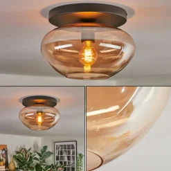 Mertola Plafonnier, Boule lumineuse Ambre, 1 lumière