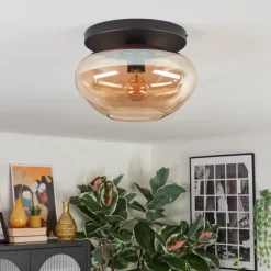 Mertola Plafonnier, Boule lumineuse Ambre, 1 lumière