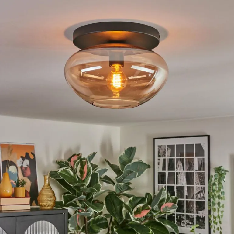 Mertola Plafonnier, Boule lumineuse Ambre, 1 lumière