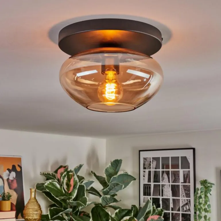 Mertola Plafonnier, Boule lumineuse Ambre, 1 lumière