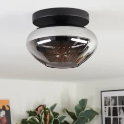 Mertola Plafonnier, Boule lumineuse Fumé, 1 lumière