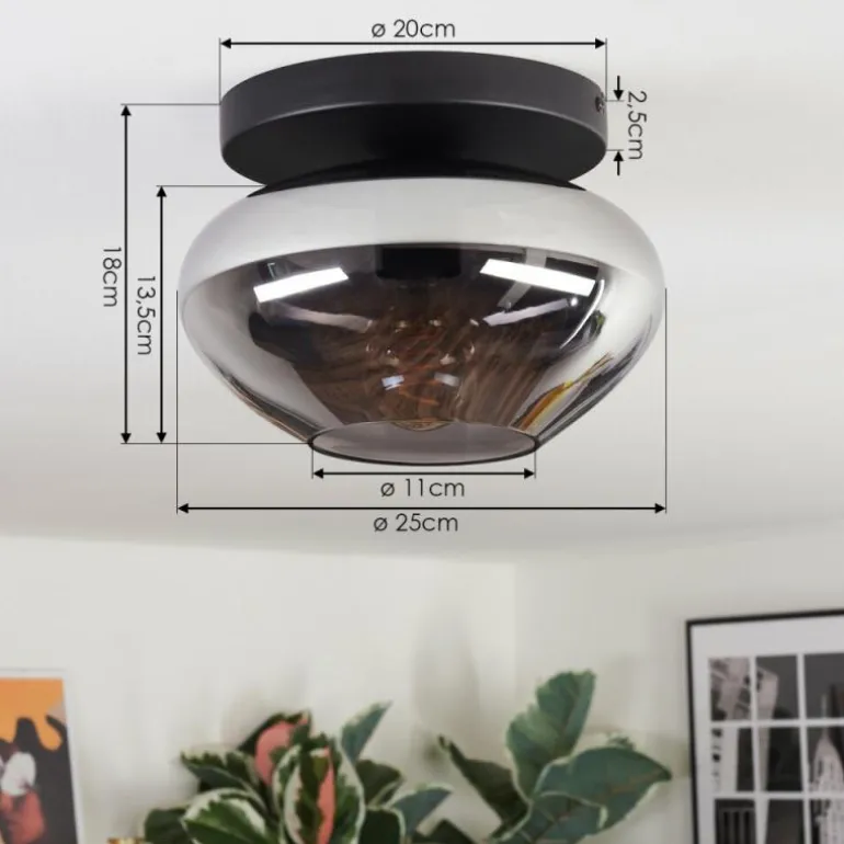 Mertola Plafonnier, Boule lumineuse Fumé, 1 lumière